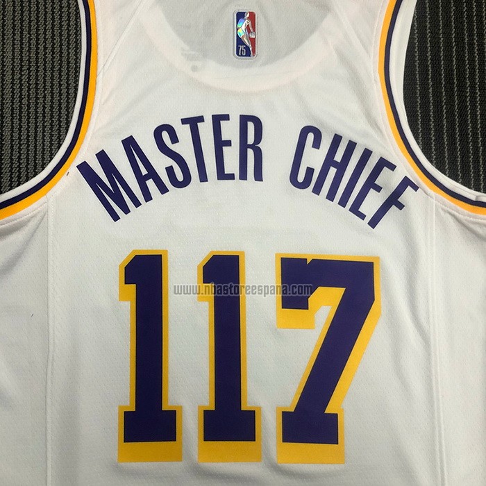 Camiseta Los Angeles Lakers x X-BOX Master Chief NO 117 Blanco
